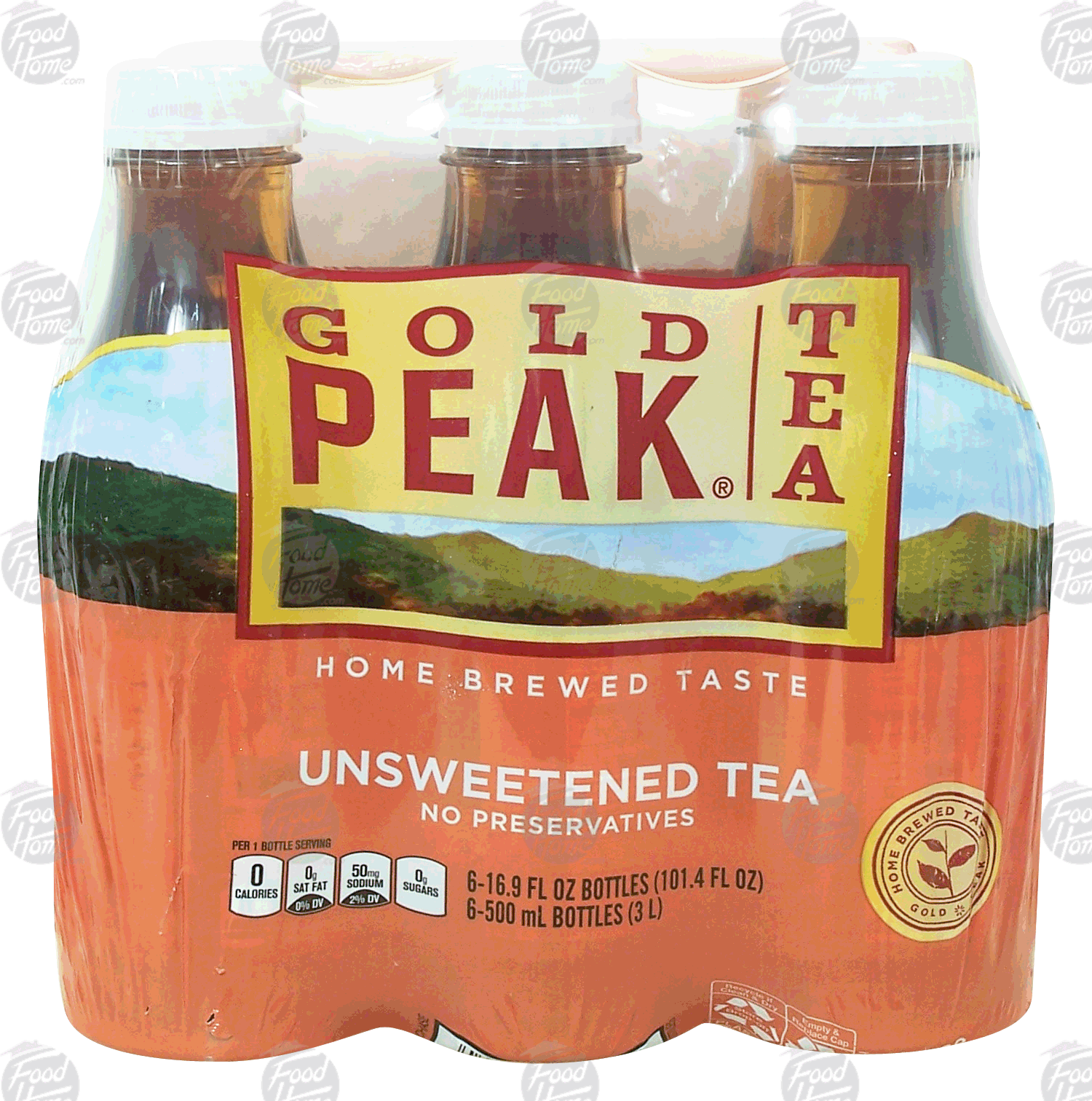 Gold Peak  unsweetened tea, 1/2-liter plastic bottles Full-Size Picture